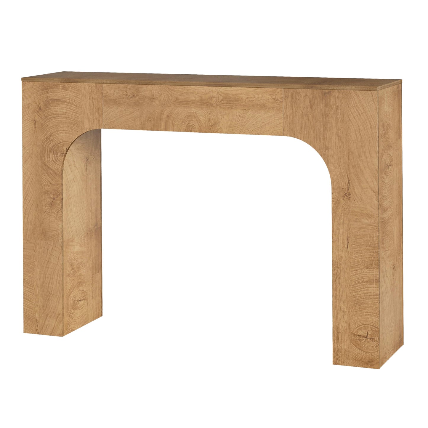 GarveeHome 47 in Farmhouse Console Table, Narrow Wood Entryway Table Behind Couch, Slim Rustic Hallway Furniture for Living Rooms, Foyers & Apartments, Deep Oak