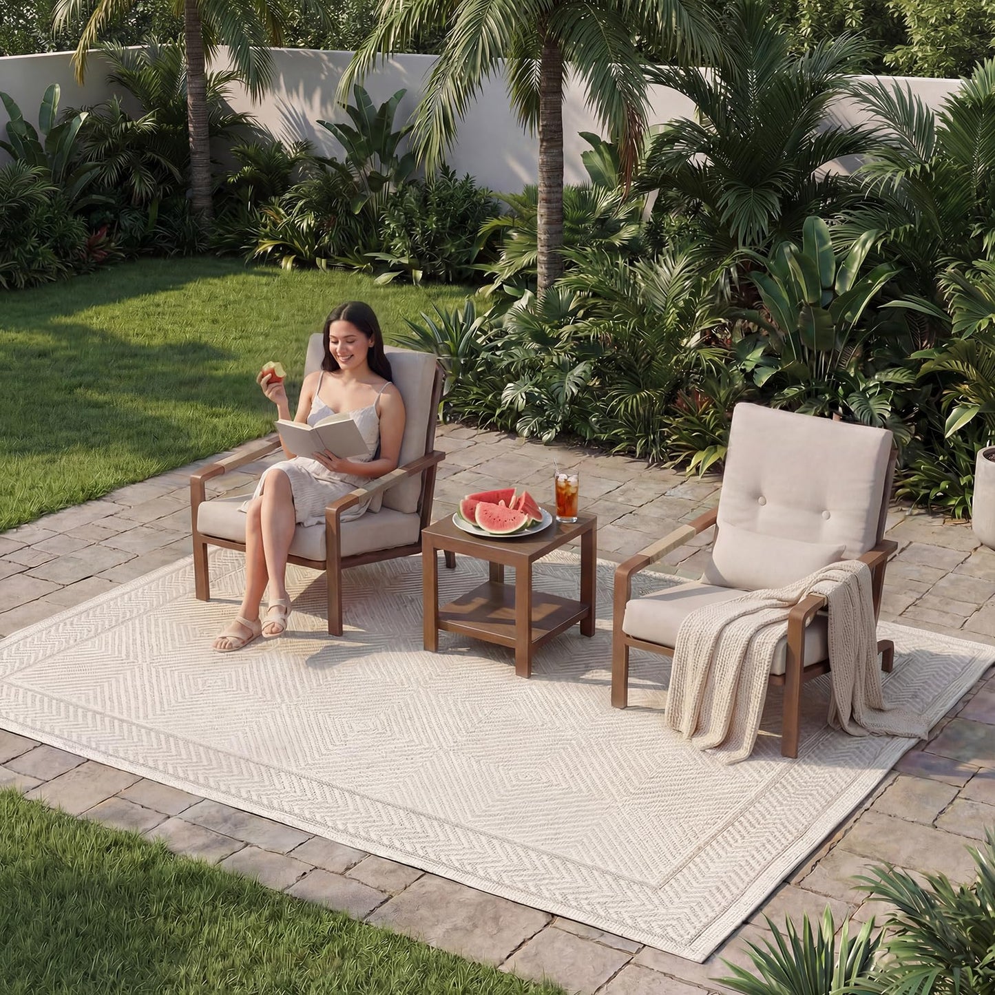 YURDAFY 3-Piece Patio Conversation Set