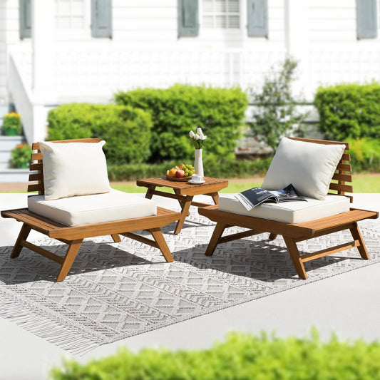 IDZO Armless Club Chairs Design Heavy Duty 400lbs Capacity Elegant Patio Bistro Set 3 Piece Outdoor
